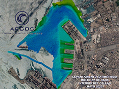 Levantamiento Batimétrico Multihaz de Rada Interior del Callao - Mayo 2022 - Vista en Google Earth